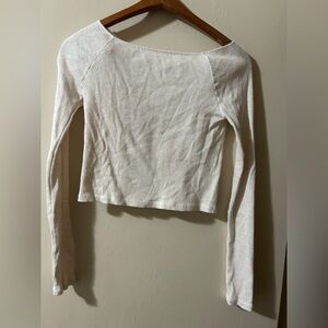 Brandy Melville Cream Ribbed Top